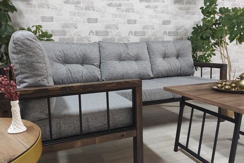 TRİO BALKON KÖŞE TAKIMI, GRİ, SİRU 1