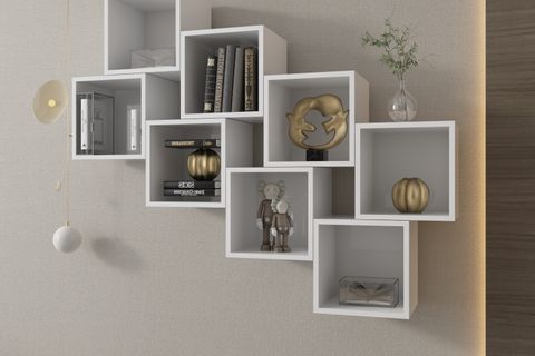 LEKSA PUZZLE MODÜLER ZİGZAG AÇIK RAFLI KİTAPLIK