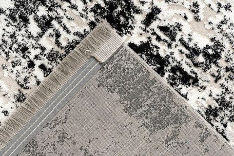 KARNAVAL HOME KIRÇILLI SAÇAKLI MODERN DOKUMA HALI 001, SİYAH BEJ, 80X150