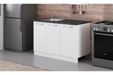 MİNAR 125 CM MUTFAK DOLABI BEYAZ 125-B1-ALT MODÜL
