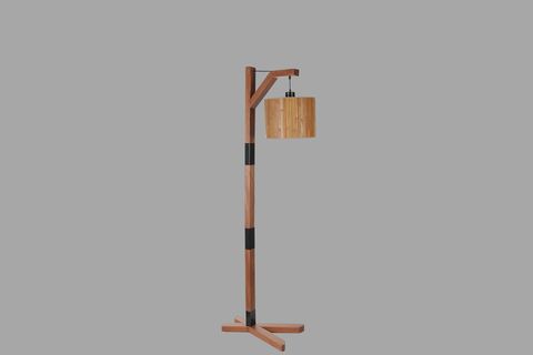 YENİ LİZA LAMBADER, CEVİZ AYAK, SİLİNDİR BAMBU SIFIR BİR ABAJURLU