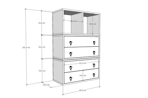 BK ÇOK AMAÇLI DOLAP, 8 ÇEKMECELİ, PNR