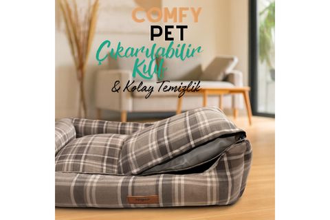 COMFY PET KÖPEK YATAĞI BEJ XL 70X90X24