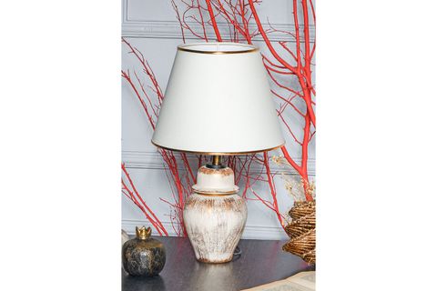 MACHETTE ABAJUR, SERAMİK, KREM GOLD