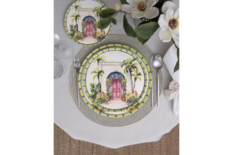 THE MİA PALMA SERVİS TABAĞI 6LI SET 26 CM