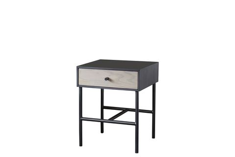 TİA YAN SEHPA, METAL, AÇIK KAHVE SİYAH