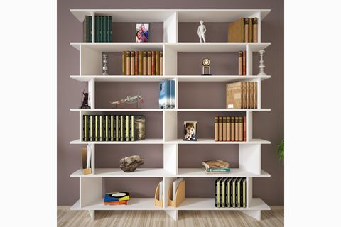 AZURE KİTAPLIK, BEYAZ, 180 CM