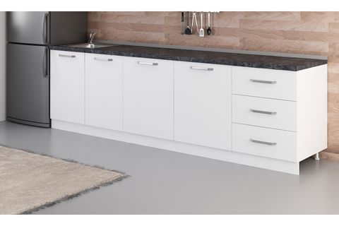 MİNAR 280 CM MUTFAK DOLABI BEYAZ 280-B2-ALT MODÜL