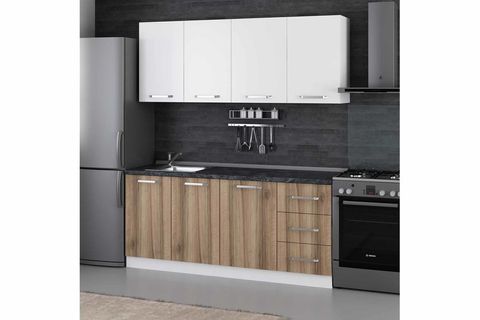 MİNAR 185 CM MUTFAK DOLABI BEYAZ DORE 185 D1