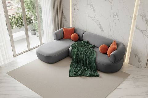 TURİN KÖŞE KOLTUK, SOL, KOYU GRİ