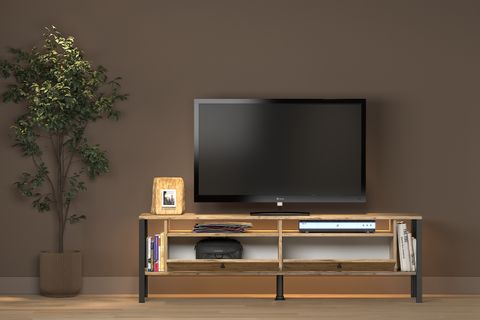 ROMA LED IŞIKLI MİNİFİKSLİ TV SEHPASI, 160 CM