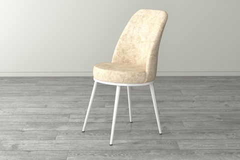 ROVENA LEONA AÇILABİLİR MUTFAK MASASI TAKIMI, BEYAZ MERMER DESEN, KREM, 132X80