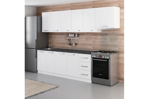 MİNAR POLO 285 CM MUTFAK DOLABI BEYAZ 285-B7