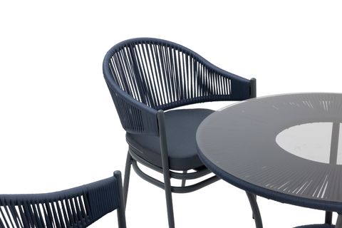 İRİS ALÜMİNYUM İP ÖRGÜ MASA TAKIMI, 4 KİŞİLİK