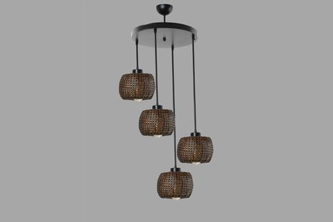 LUMEXX TIGER DÖRTLÜ TEPSİLİ CEVİZ RATTAN SARKIT