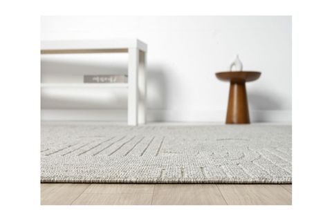 LARA İSKANDİNAV DOKUMA BUKLELİ MAKİNE HALISI, GRİ, DS623,  160X350