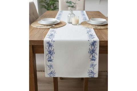 MAVİ DÜŞLER PAMUKLU MASA RUNNER, 0048 50X150