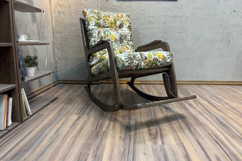 KONTES SALLANAN SANDALYE, RETRO YEŞİL, KOYU CEVİZ