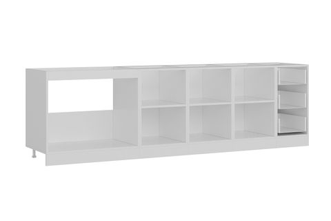 MİNAR 280 CM MUTFAK DOLABI BEYAZ 280-B1-ALT MODÜL