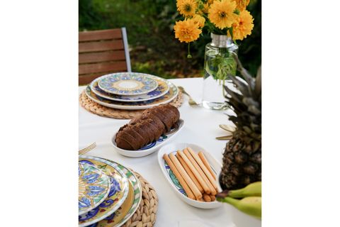 THE MİA LİMONCELLO OVAL SERVİS TABAĞI 2Lİ SET GRİ 29 CM