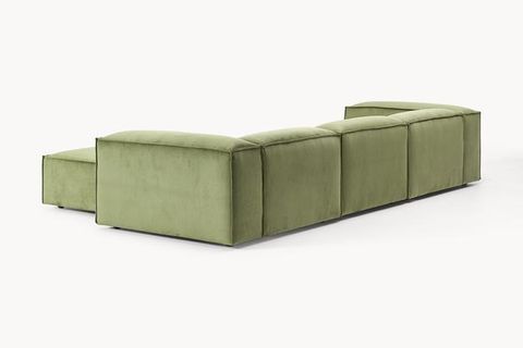 LENA FİTİLLİ KADİFE MODÜLER KÖŞE KOLTUK, YEŞİL