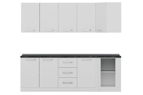 MİNAR 240CM KÖŞE MUTFAK DOLABI BEYAZ K240B4