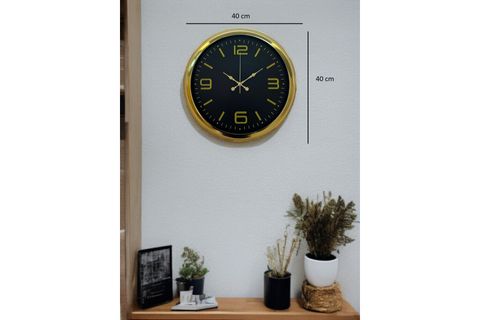 GOLD MODERN RAKAMLI METAL DUVAR SAATİ 40 CM