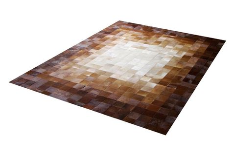 NOSTALJİ DERİ PATCHWORK KAHVE DEGRADE 120X180