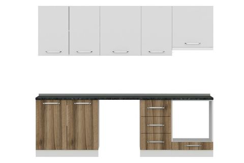 MİNAR 255 CM MUTFAK DOLABI BEYAZ DORE 255 D13