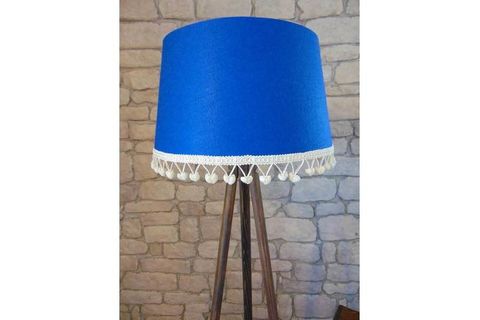 HERİTAGE TRİPOD 3 AYAKLI LAMBADER MAVİ CEVİZ AYAK