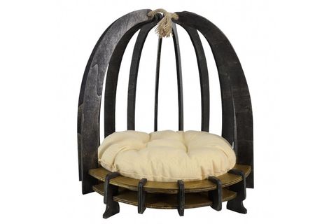 DOĞAL AHŞAP KAFES MODELİ KEDİ EVİ