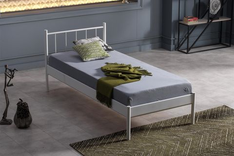 FALEZ S METAL KARYOLA, BEYAZ, 90X190