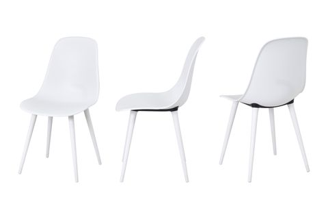 TİLİA BEYAZ 4 SANDALYELİ BAHÇE BALKON BİSTRO SETİ, BEYAZ, 60X60 CM
