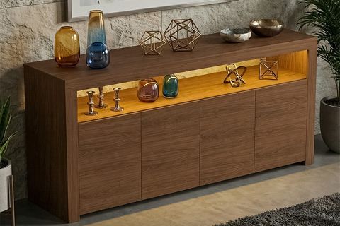 SUR LEDLİ TV ÜNİTESİ,  CEVİZ, 164 CM