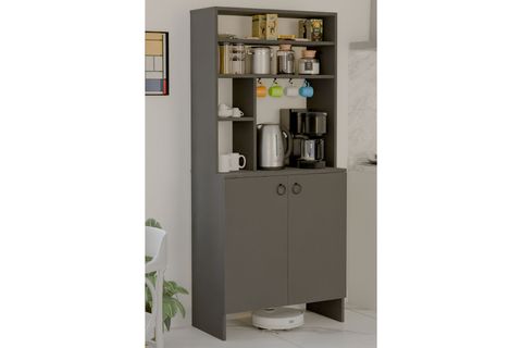 İNTERGO KAHVE KÖŞESİ İKİ KAPAKLI ÇOK AMAÇLI DOLAP, ANTRASİT