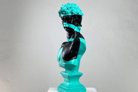DAVID GREEN WAVE POP ART DEKORATİF ROMA YUNAN HEYKELLERİ