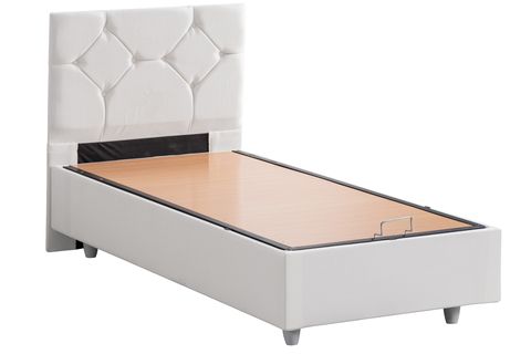 GLAMİS BAZA BAŞLIK VE YATAK SETİ, BEYAZ 140X190