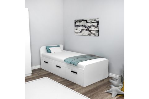 AKSER GENÇ ODASI TEK KİŞİLİK KARYOLA, 90X190