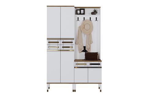 KUZEY PORTMANTO VESTİYER AYAKKABILIK, ÇAM BEYAZ