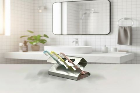 PASLANMAZ ÇELİK MODERN DİŞ FIRÇALIK, GÜMÜŞ GRİ, 1010 CM