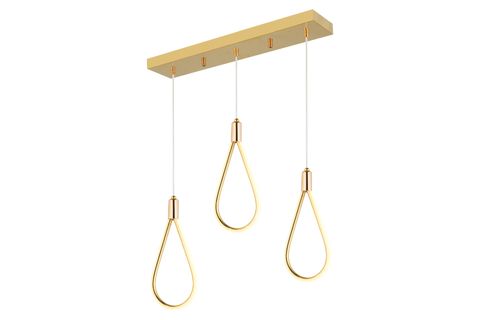 SELİON 72 WATT ÜÇLÜ SIRALI LED AVİZE, GOLD