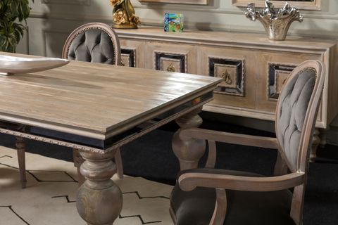 TURİ YEMEK ODASI TAKIMI, BEYAZ ESKİTME