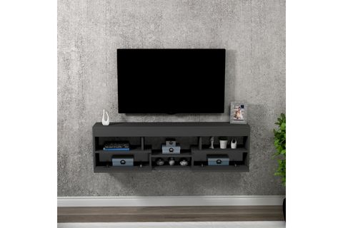 ARNETTİ LİSA RAFLI TV SEHPASI, ANTRASİT