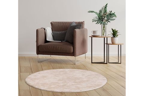 MY EVİLLA POST PELUŞ HALI, JEL TABANLI, KREM, 80X80