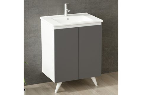 NİKA BANYO DOLABI ALT 65CM AY2K ETJ BEYAZ ANTRASİT