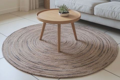NATURA YUVARLAK MODEL HALI, RENKLİ, 100 CM