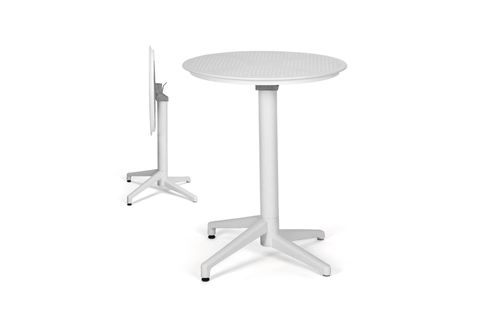 MOONLIGHT KATLANIR YUVARLAK MASA, BEYAZ