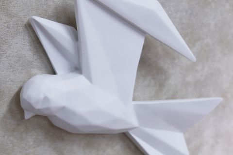 MOUETTE ÜÇLÜ DEKORATİF KUŞ, BEYAZ