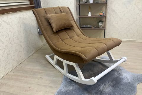 ASEDİA MİSKİN SALLANAN SANDALYE, AÇIK KAHVE, AHŞAP, LAKE AYAK