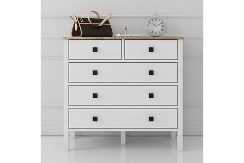 VENEZİA MİNİFİKS ŞİFONYER, ATLANTİK ÇAM, WOOD BEYAZ, 5 ÇEKMECELİ